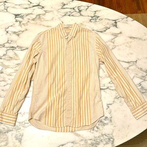 J. Crew Yellow Oxford Pin-Stripe Shirt